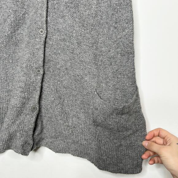 EILEEN FISHER Wool Cashmere Angora Knit Cardigan Womens Size Large Sweater Cozy - Picture 3 of 6